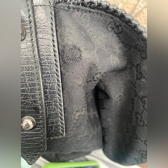 GUCCI Canvas Monogram Large Horse bit Hobo - Picture 9 of 10